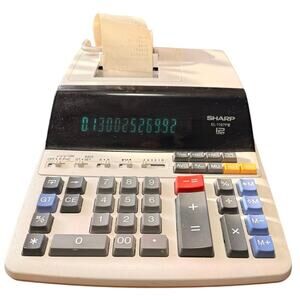 Sharp EL-1197PIII Heavy Duty Color Printing Calculator 12 Digit Desktop Tested